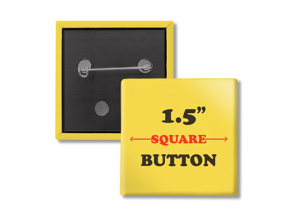1.5" Square Buttons