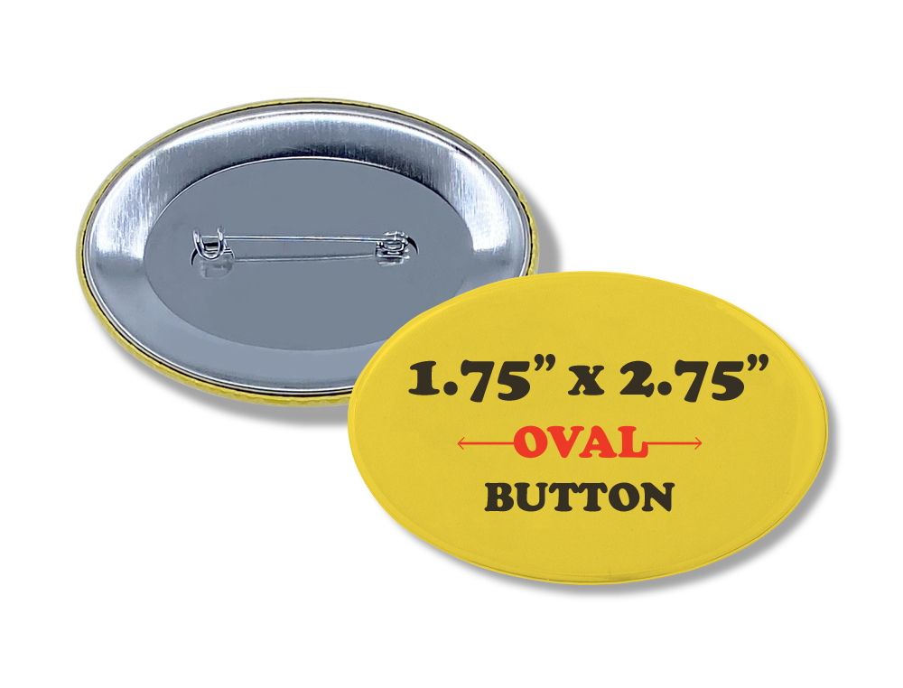 1.75 x 2.75" Oval Buttons