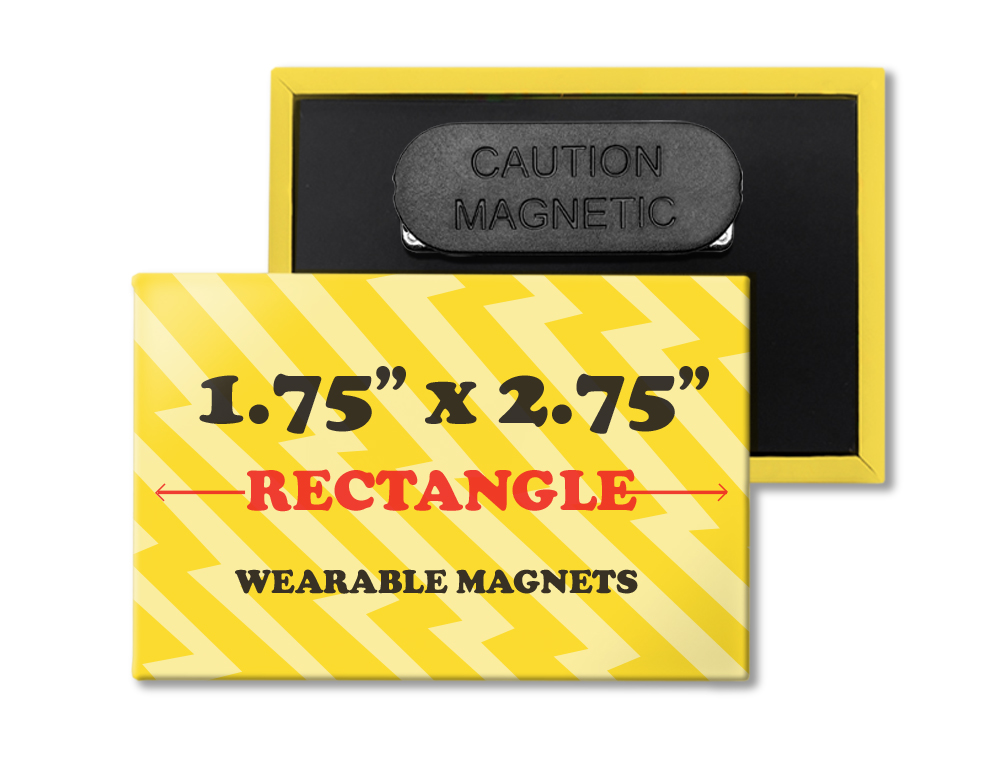 1.75" x 2.75" Rectangle Wearable Magnets (Horizontal)