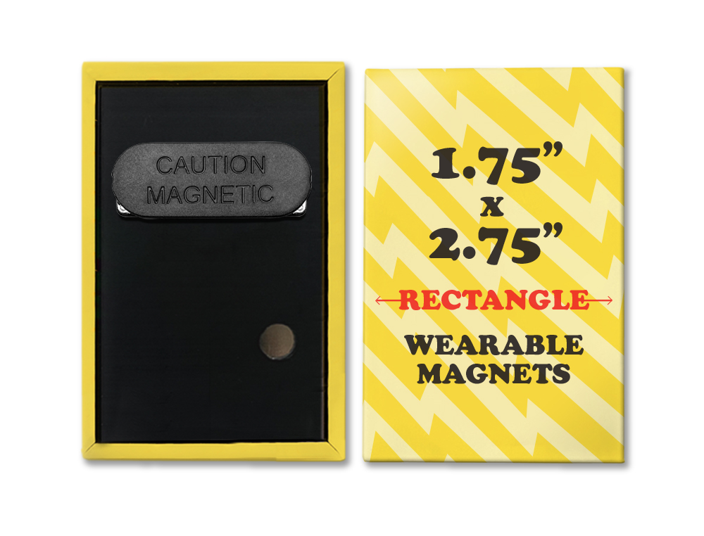 1.75 x 2.75" Rectangle Wearable Magnets (Vertical)